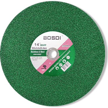 แผ่นตัดสแตนเลสไฟเบอร์ 14 นิ้ว BOSDI 355×3.0x25mm. (เขียว)